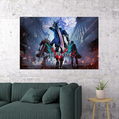 Devil May Cry Video Game Poster Action Adventure Wall Art Gaming Print