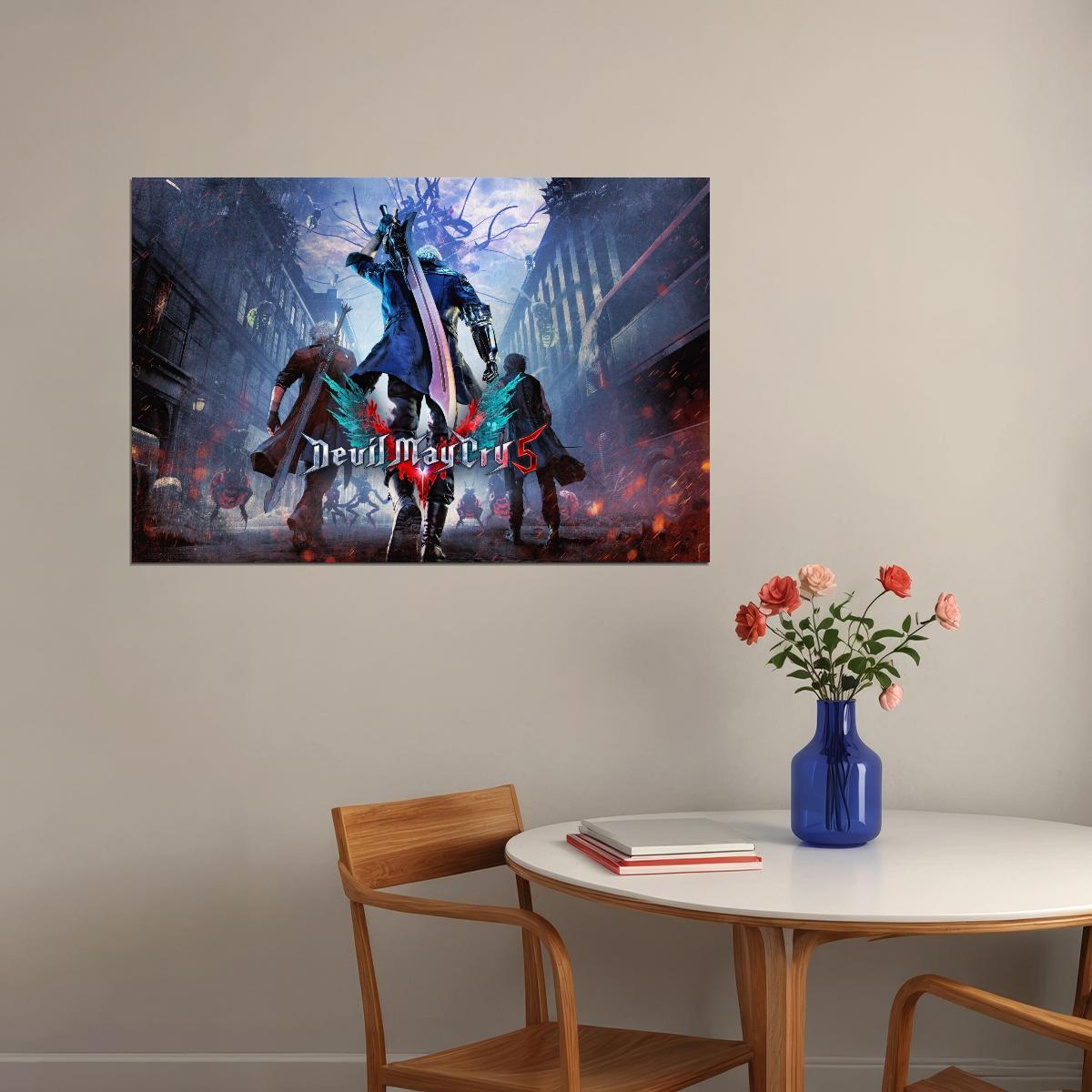 Devil May Cry Video Game Poster Action Adventure Wall Art Gaming Print