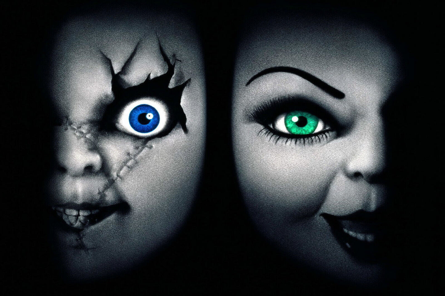 Chucky & Tiffany Movie Poster Horror Film Wall Art Cult Classic Print - xonomax