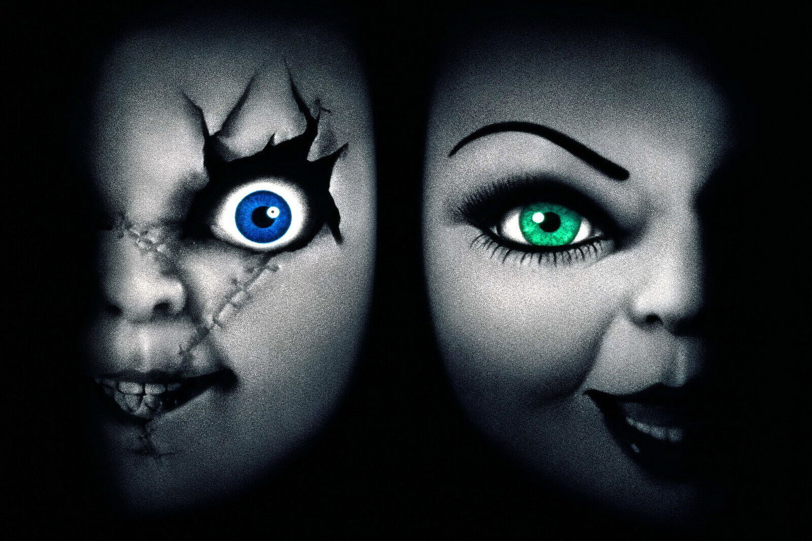 Chucky & Tiffany Movie Poster Horror Film Wall Art Cult Classic Print - xonomax