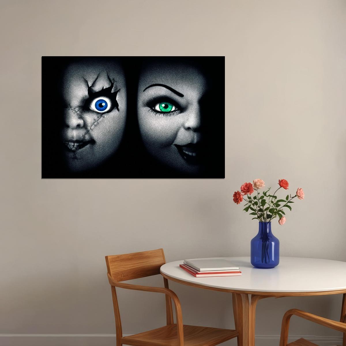Chucky & Tiffany Movie Poster Horror Film Wall Art Cult Classic Print - xonomax