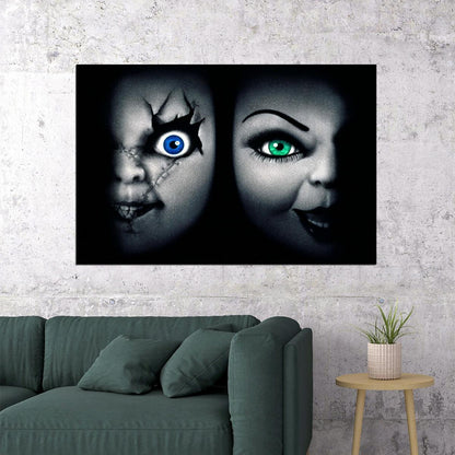 Chucky & Tiffany Movie Poster Horror Film Wall Art Cult Classic Print - xonomax