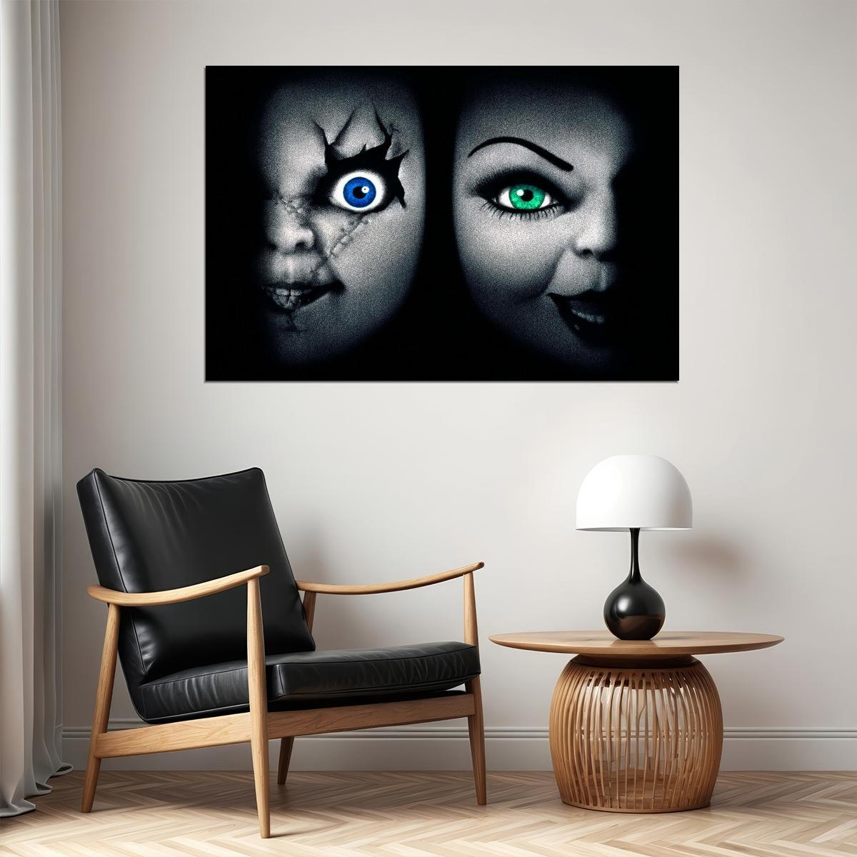 Chucky & Tiffany Movie Poster Horror Film Wall Art Cult Classic Print - xonomax