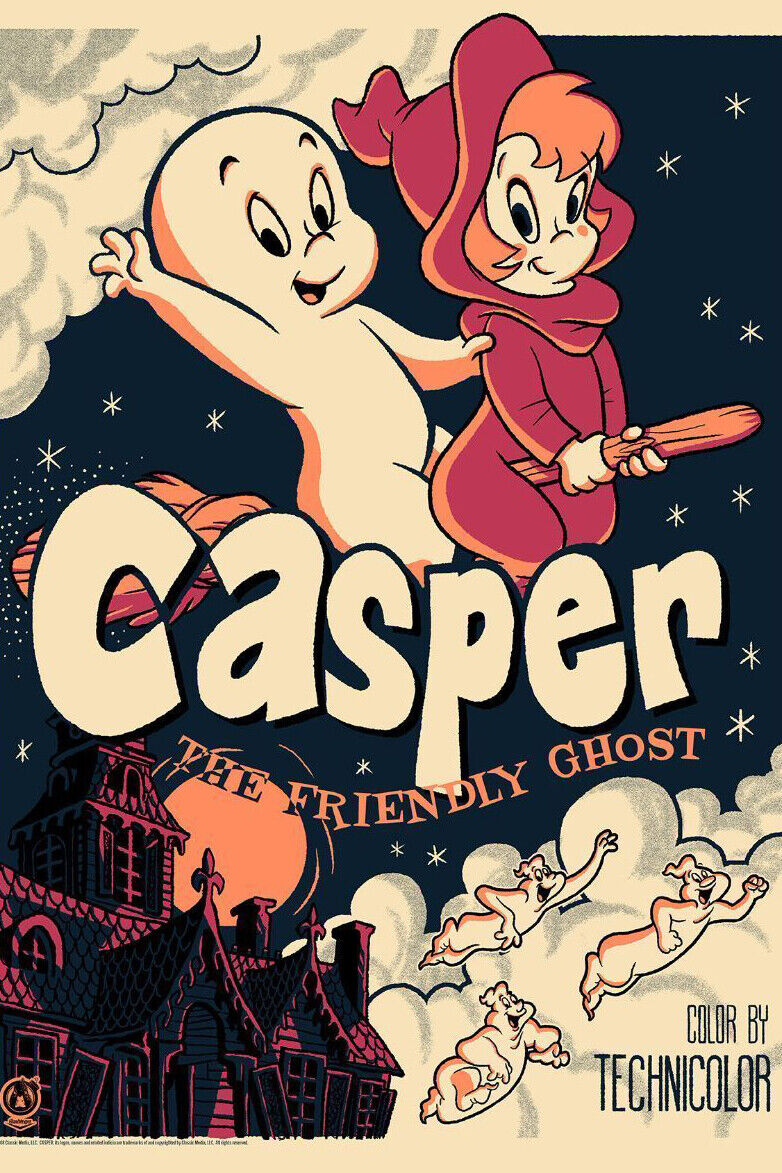 Casper Family Poster - Casper Movie Poster Family Film Wall Art Friendly Ghost Kids ...