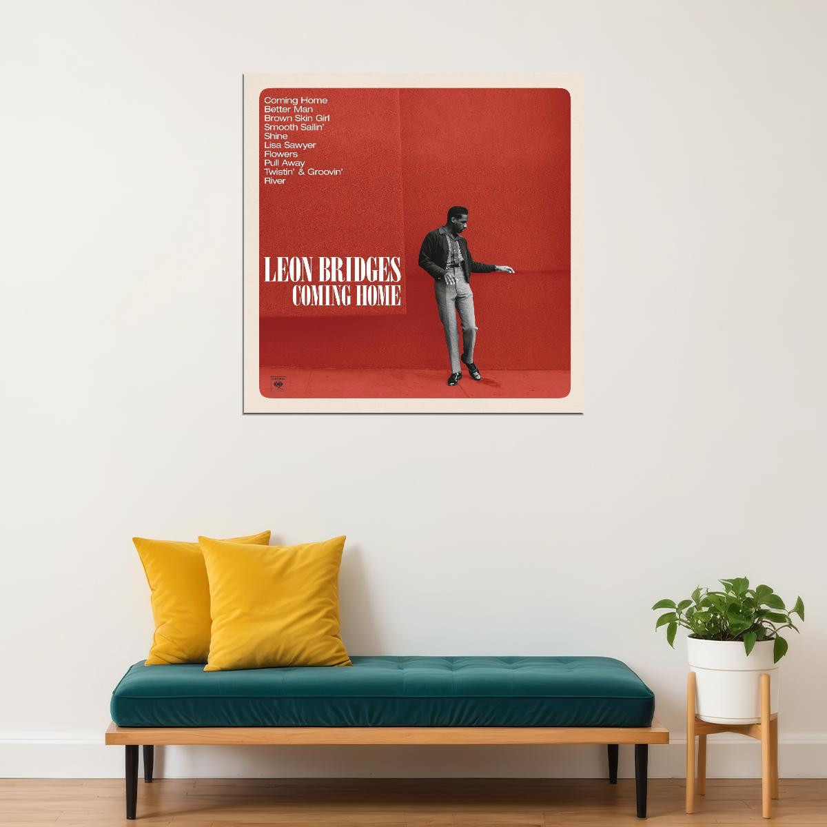 Leon Bridges Music Poster Soul Artist Wall Art