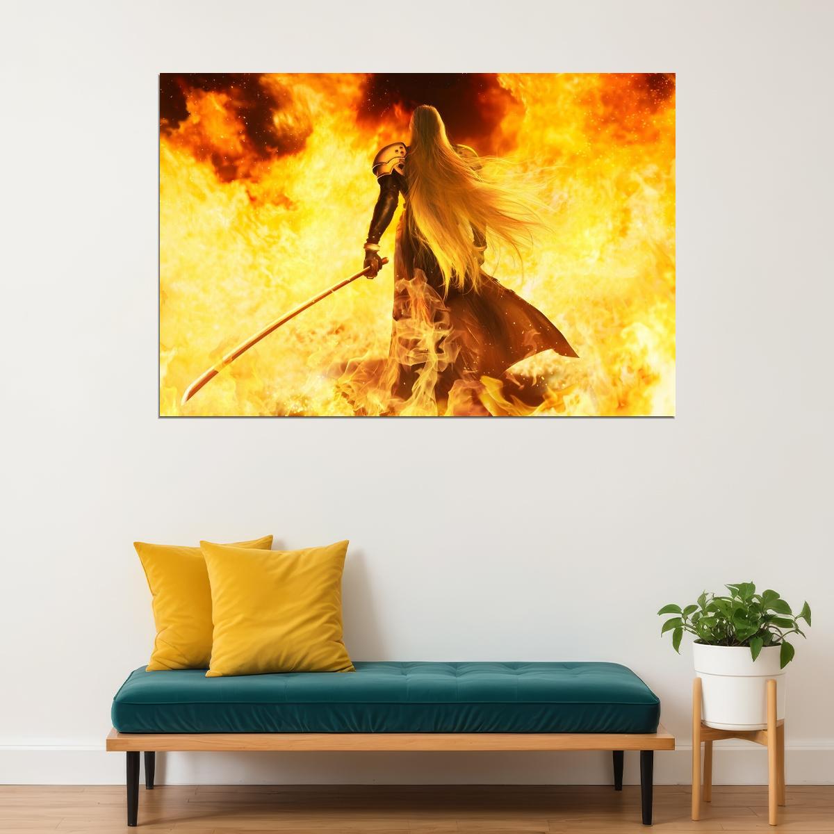 Final Fantasy VII Poster Video Game Art Wall Art Classic Rpg Print