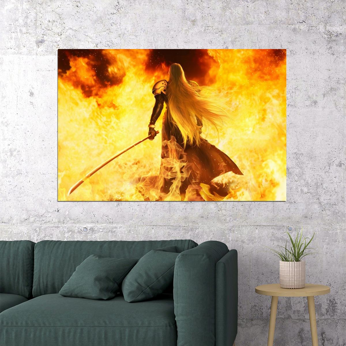 Final Fantasy VII Poster Video Game Art Wall Art Classic Rpg Print