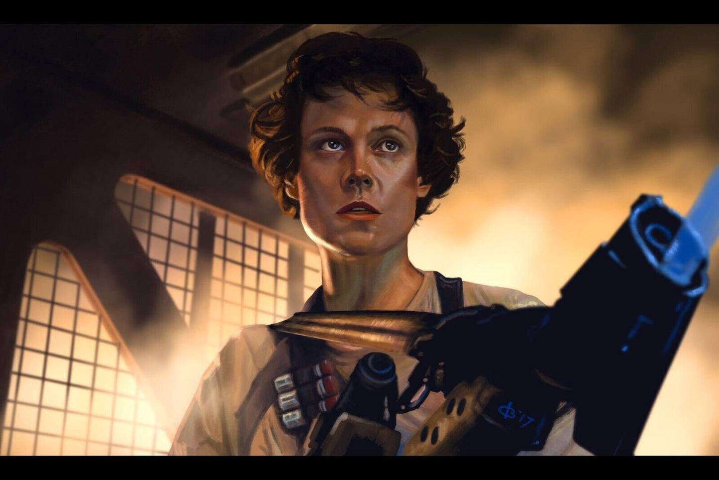 Alien Ellen Ripley Poster Sci-fi Movie Wall Art Heroine Classic Film Print