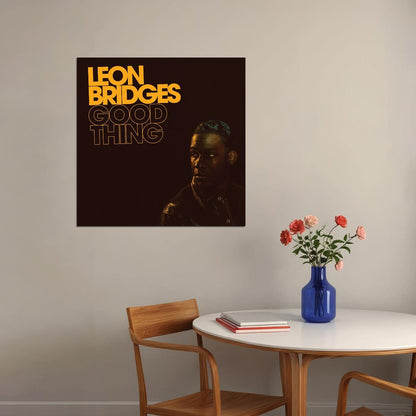 Leon Bridges Music Poster Soul Artist Wall Art