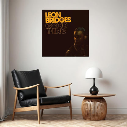 Leon Bridges Music Poster Soul Artist Wall Art