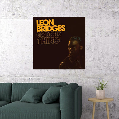 Leon Bridges Music Poster Soul Artist Wall Art