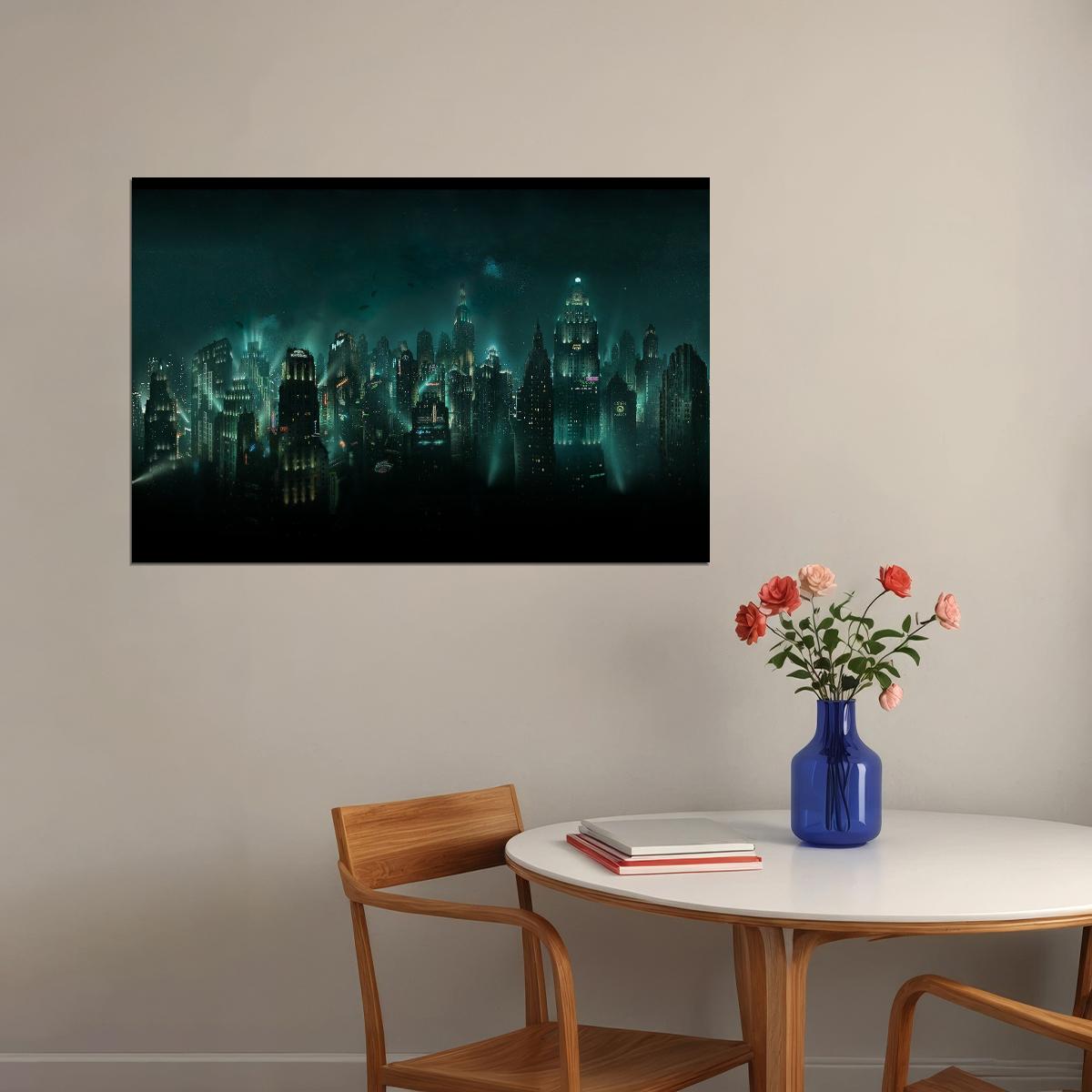 Bioshock Video Game Poster Action Rpg Wall Art Sci-fi Gaming Print