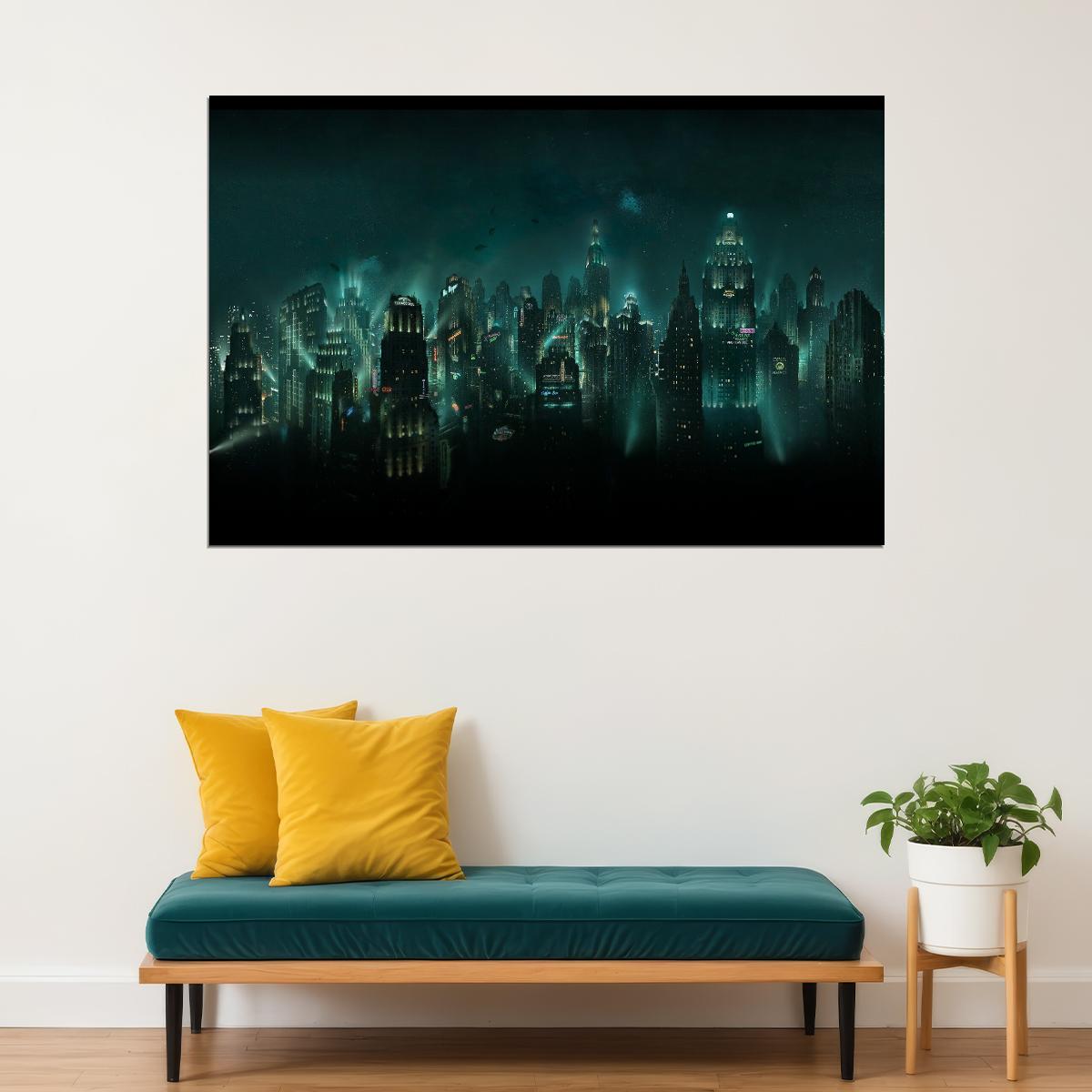 Bioshock Video Game Poster Action Rpg Wall Art Sci-fi Gaming Print