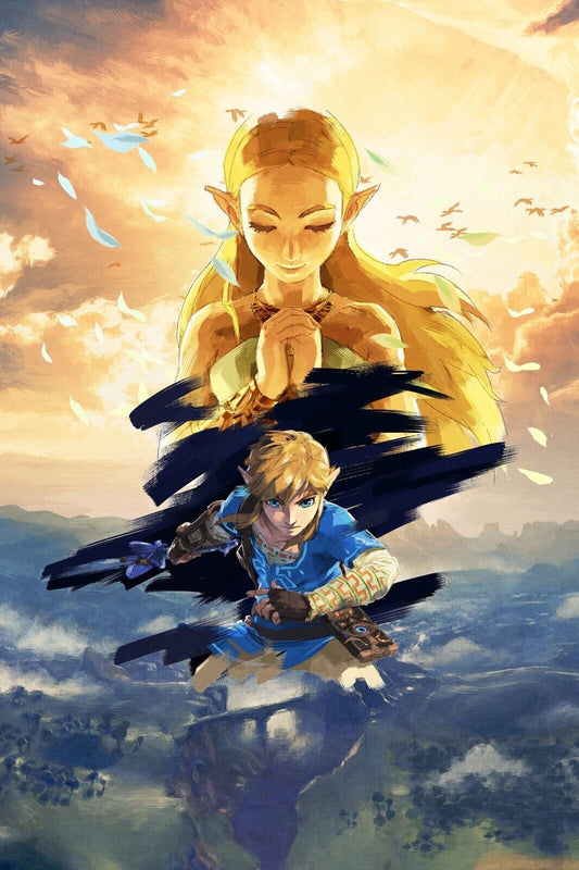 The Legend Of Zelda Breath Of The Wild Nintendo Video Game Poster Link Art Print