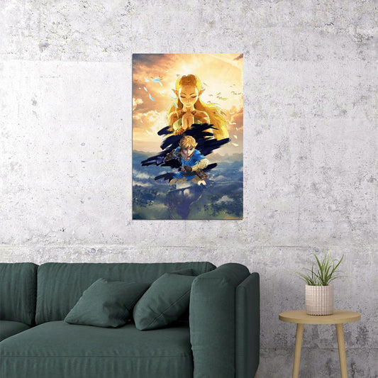 The Legend Of Zelda Breath Of The Wild Nintendo Video Game Poster Link Art Print