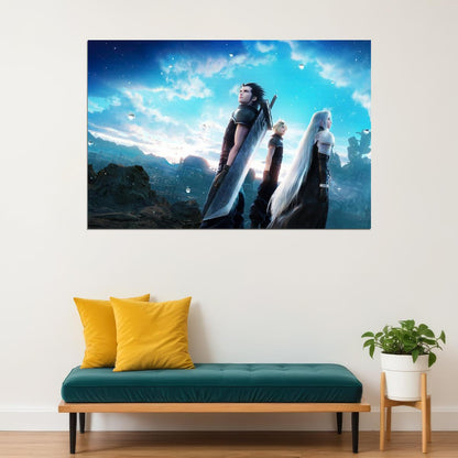 Final Fantasy Vii Poster Video Game Art Wall Art Classic Rpg Print