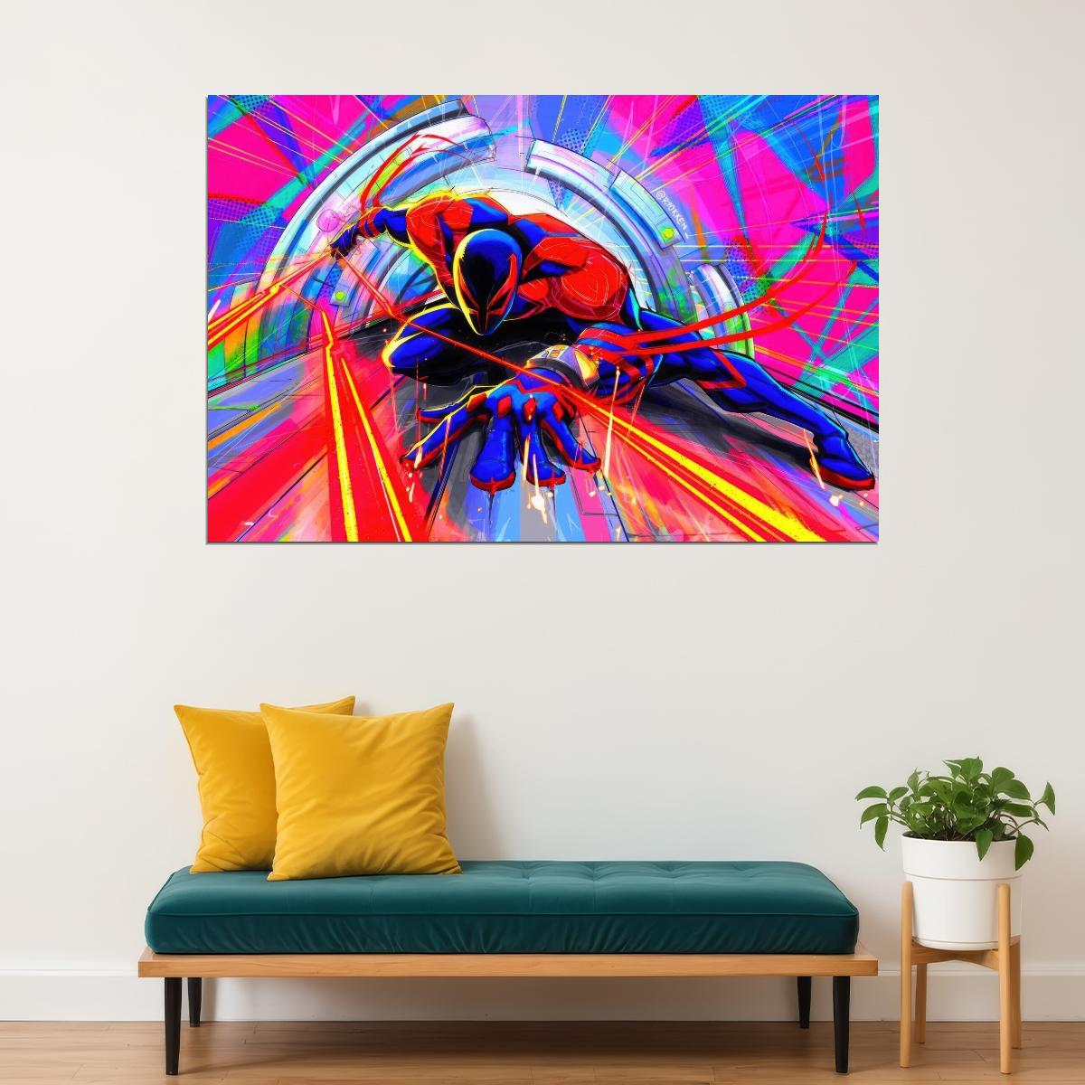 Spider-man 2099 Comic Book Poster Futuristic Hero Print - xonomax