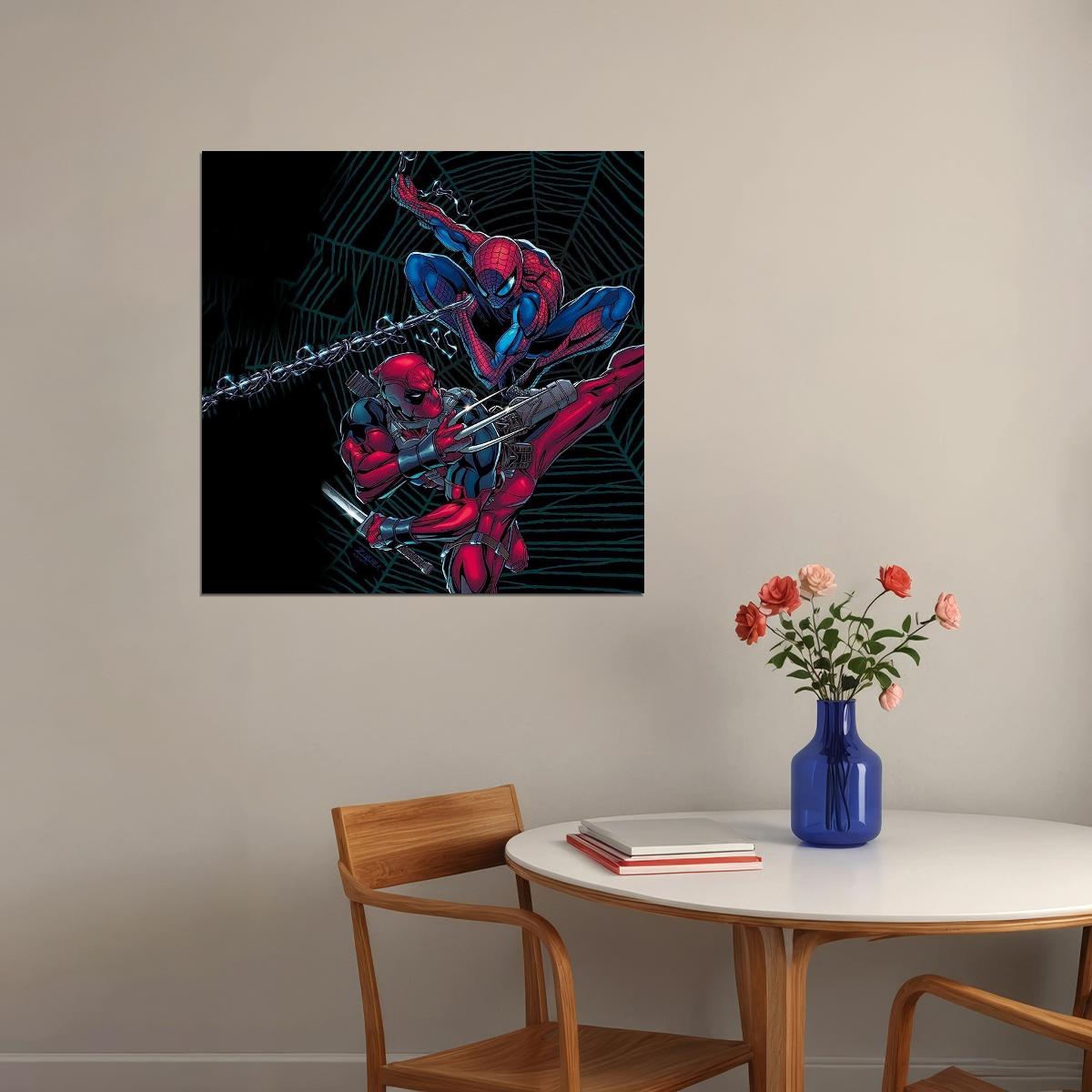 Spider-man Vs Deadpool Comic Book Poster Superheroes Print - xonomax