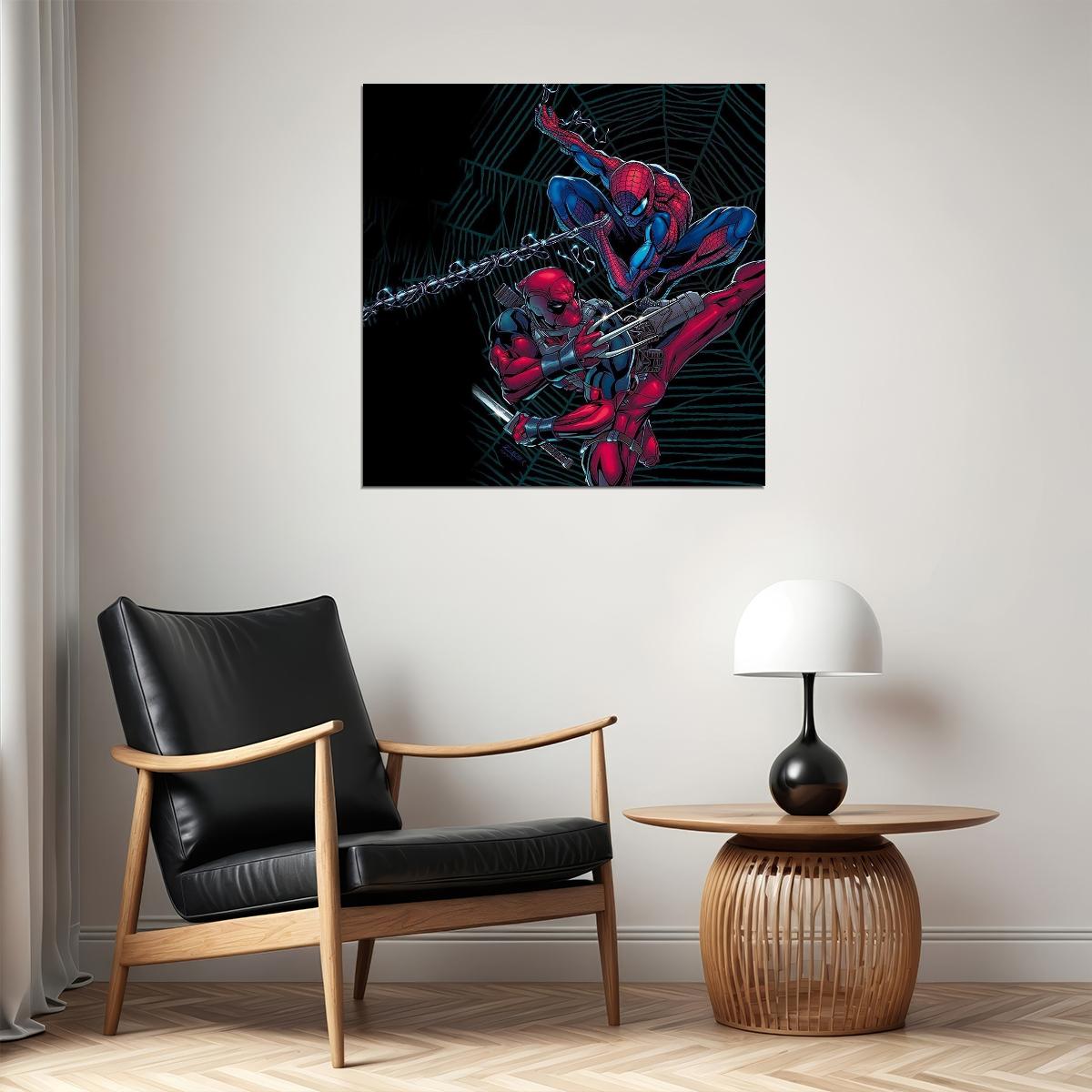 Spider-man Vs Deadpool Comic Book Poster Superheroes Print - xonomax