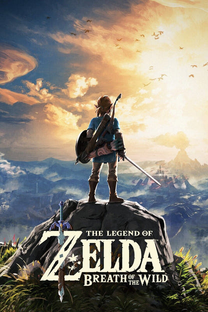 The Legend Of Zelda Breath Of The Wild Nintendo Video Game Poster Link Art Print