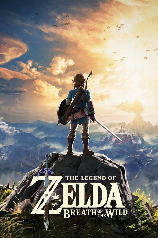 The Legend Of Zelda Breath Of The Wild Nintendo Video Game Poster Link Art Print