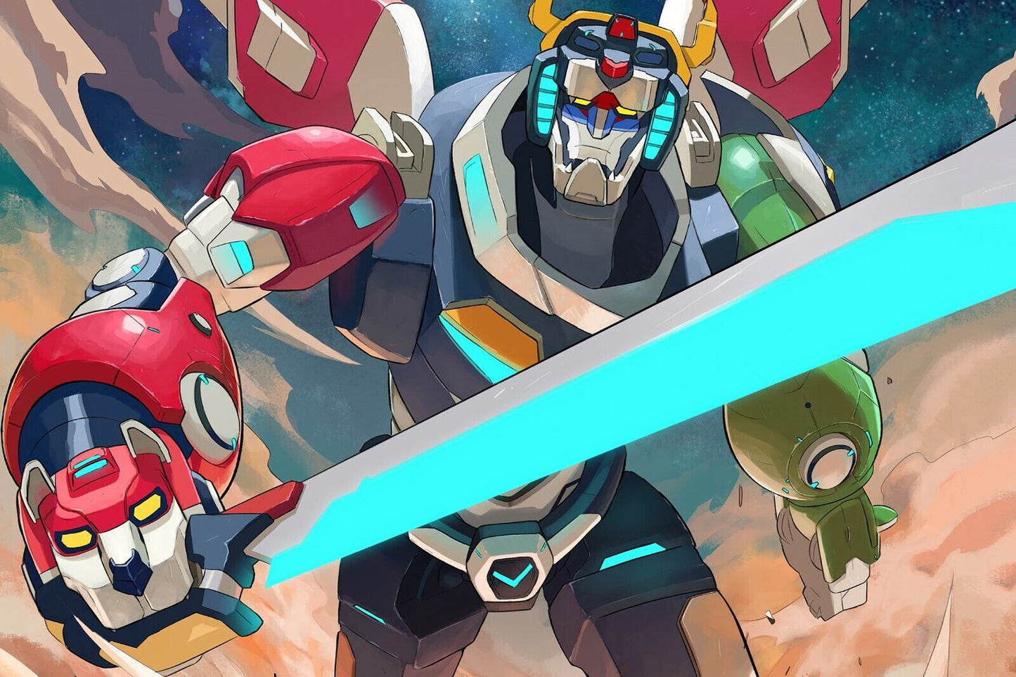 Voltron Legendary Defender Mecha Anime Poster Space Robot Sci-fi Art