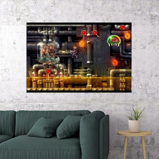 Super Metroid Nintendo Video Game Poster Iconic Retro Sci-fi Wall Art