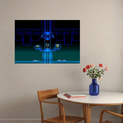 Super Metroid Nintendo Video Game Poster Iconic Retro Sci-fi Wall Art - xonomax