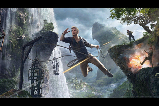 Uncharted Video Game Poster Epic Adventure Art