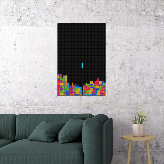 Tetris Video Game Poster Iconic Retro 80s 90s Game Wall Art