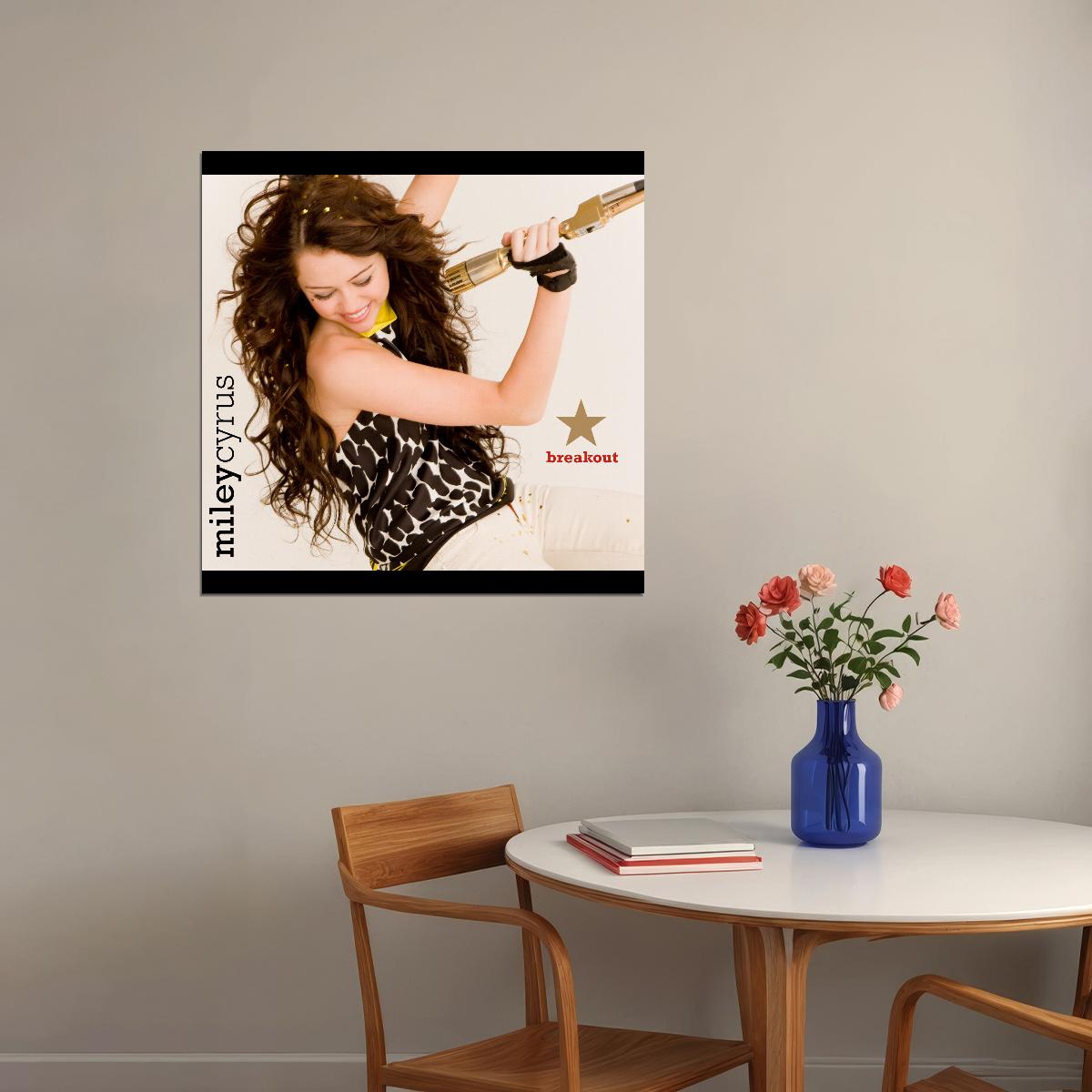 Miley Cyrus Music Poster Pop Singer Wall Print