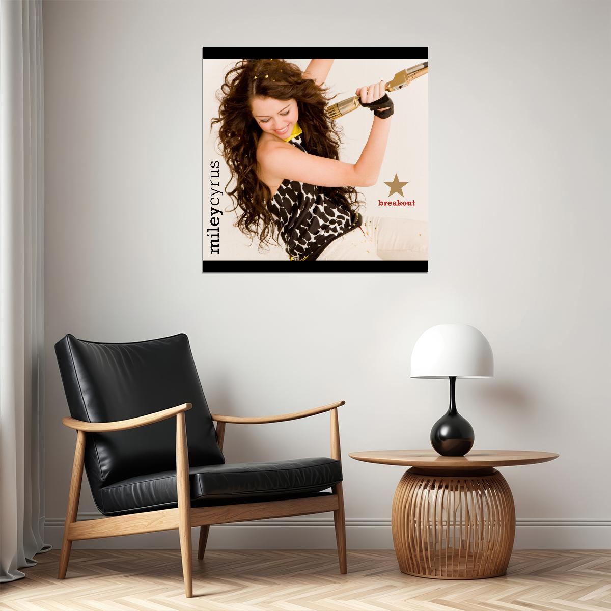 Miley Cyrus Music Poster Pop Singer Wall Print