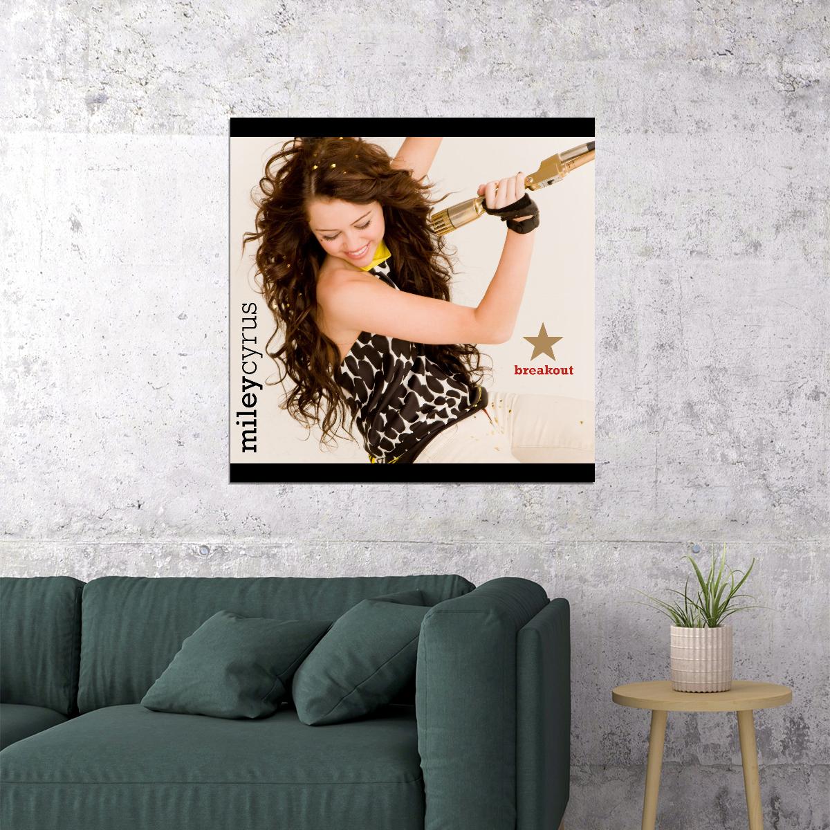 Miley Cyrus Music Poster Pop Singer Wall Print