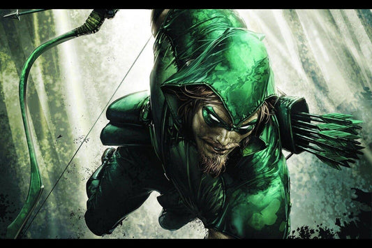Green Arrow (oliver Queen) Movie Poster Dc Comics Superhero Wall Art Comic Book Print - xonomax