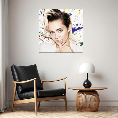 Miley Cyrus Music Poster Pop Singer Wall Print