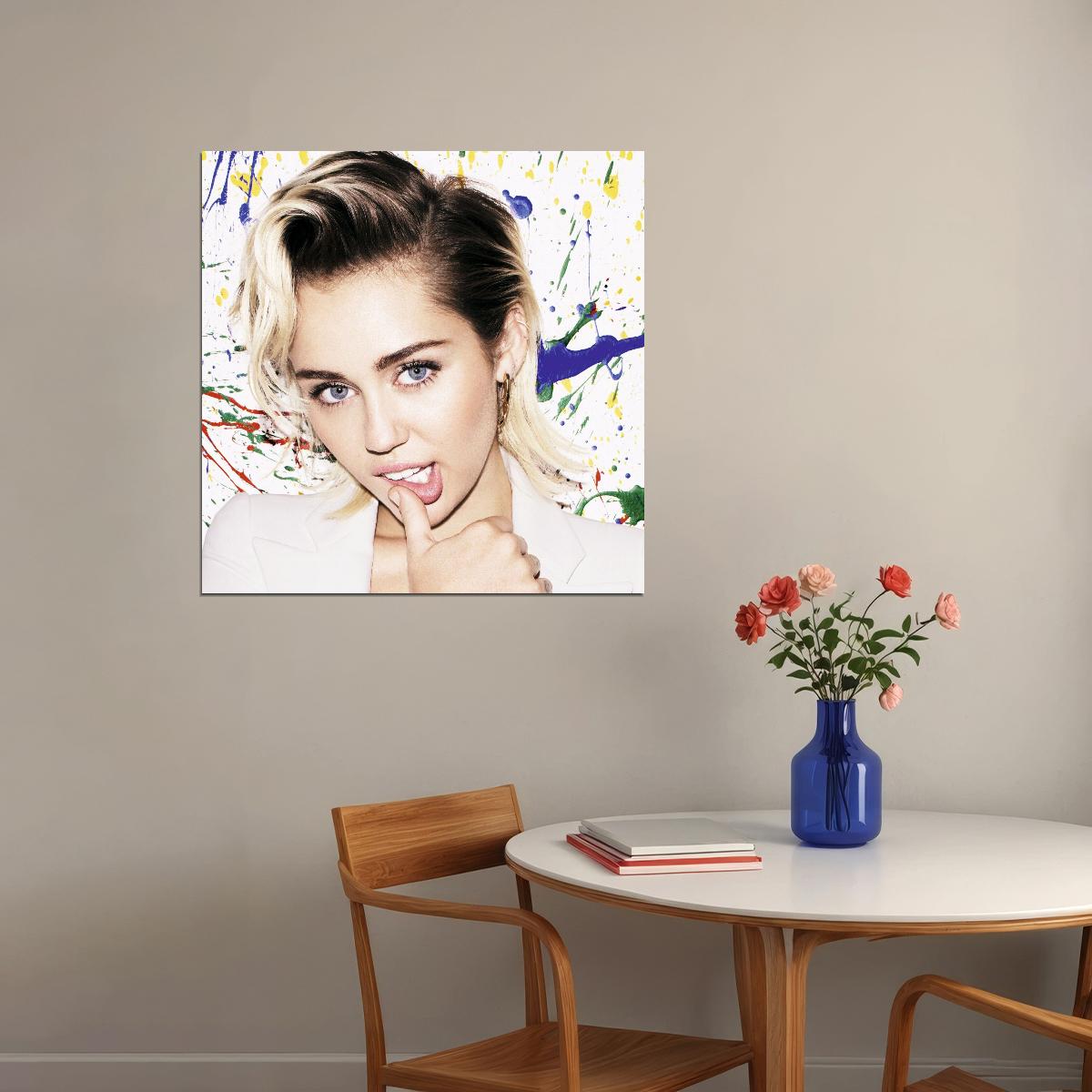 Miley Cyrus Music Poster Pop Singer Wall Print