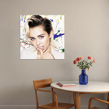 Miley Cyrus Music Poster Pop Singer Wall Print