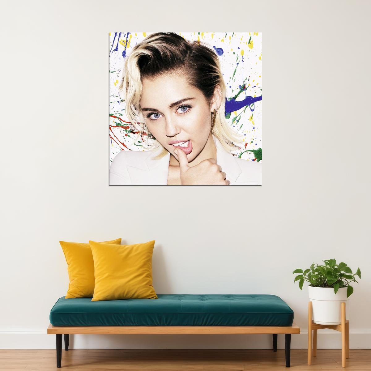 Miley Cyrus Music Poster Pop Singer Wall Print