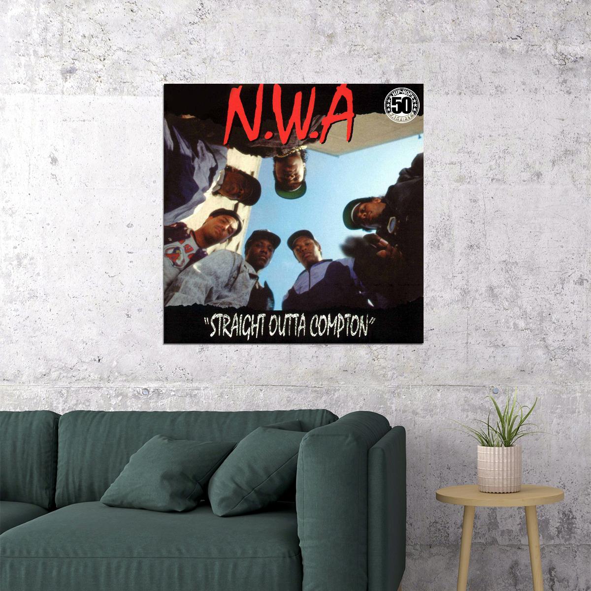 N.w.a Music Poster Iconic Rap Legends Wall Print