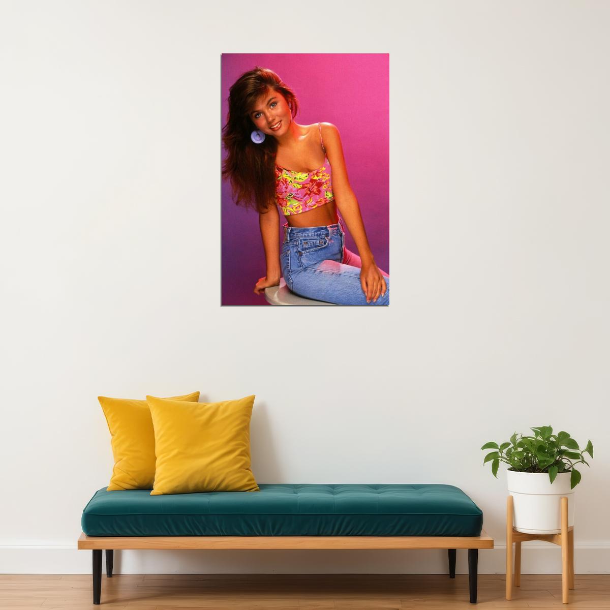 Saved By The Bell's Kelly Kapowski Retro 1990s Movie Poster Classic Tv Nostalgia Wall Art - xonomax