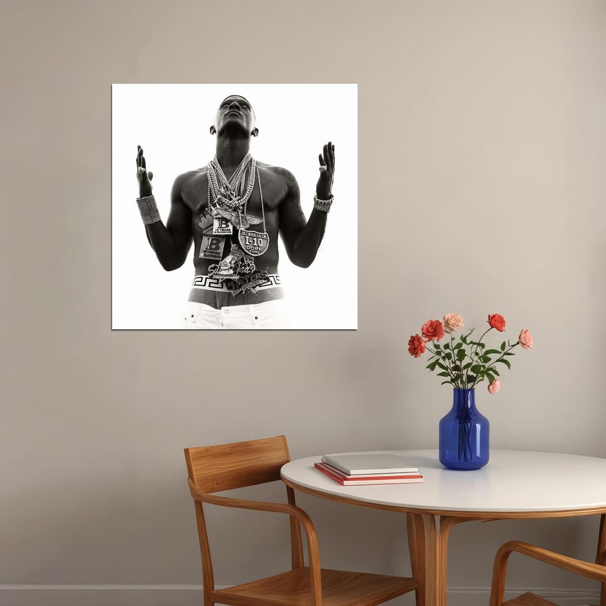 Lil Boosie Music Poster Rap Rapper Wall Art