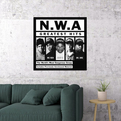 N.w.a Music Poster Iconic Rap Legends Wall Print