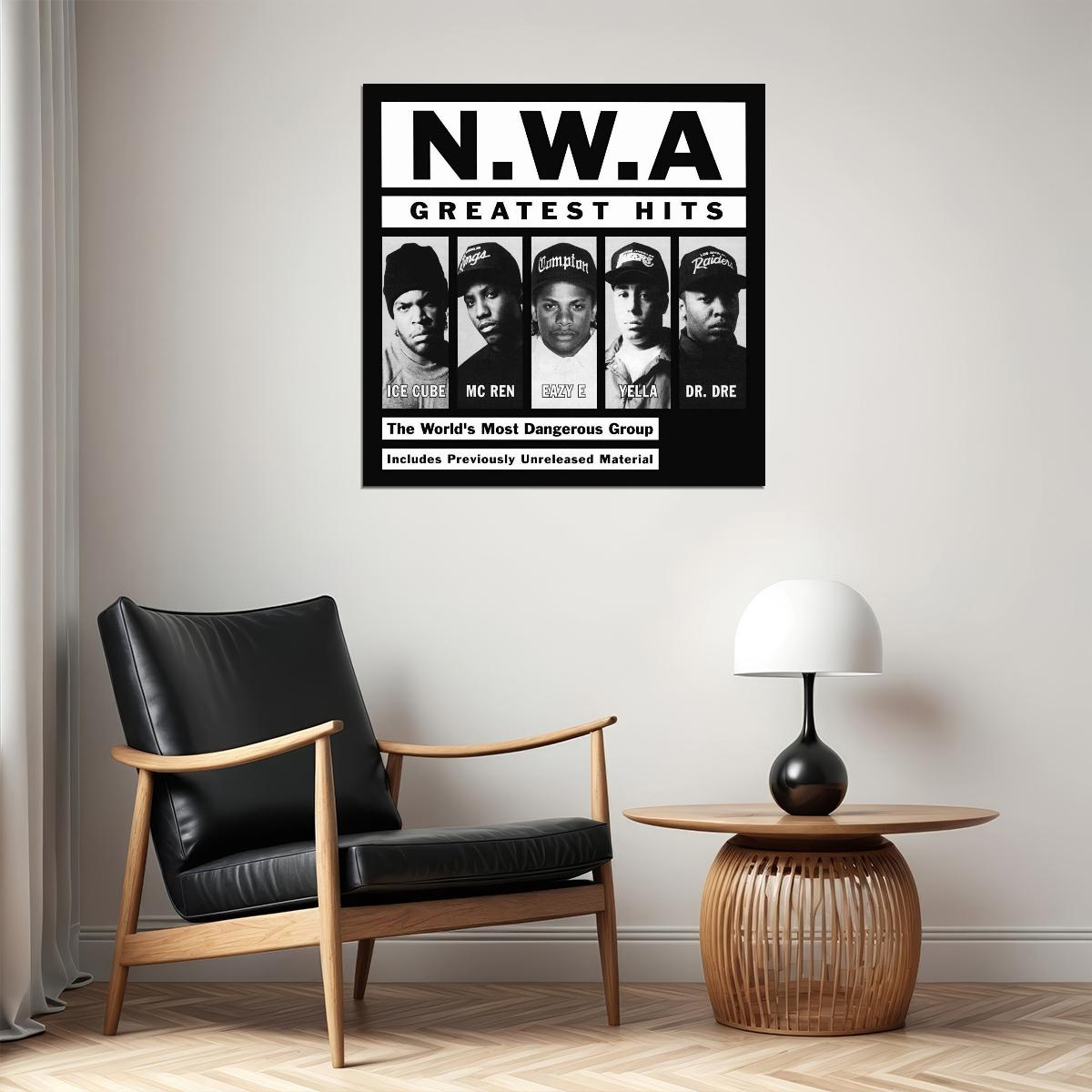 N.w.a Music Poster Iconic Rap Legends Wall Print