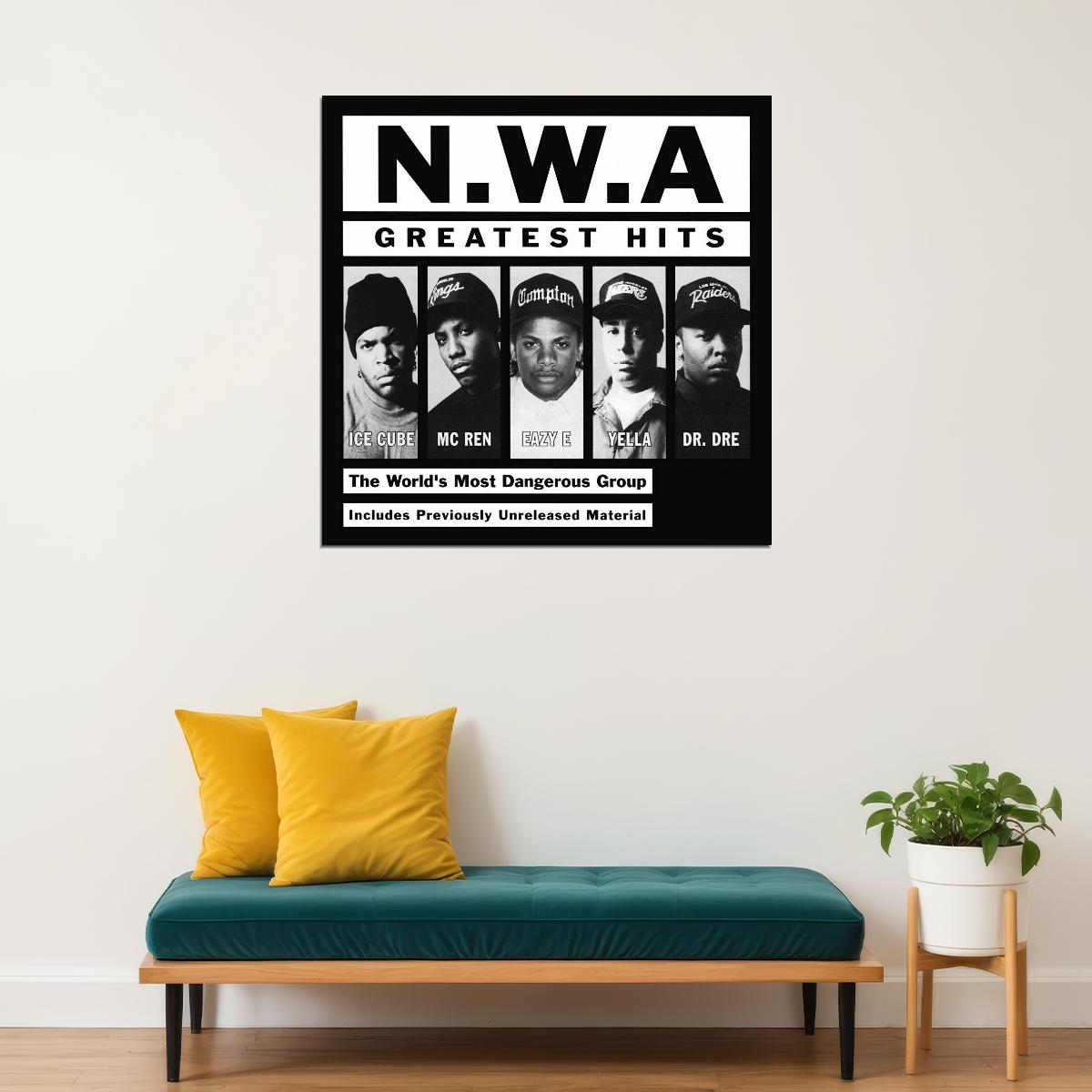 N.w.a Music Poster Iconic Rap Legends Wall Print