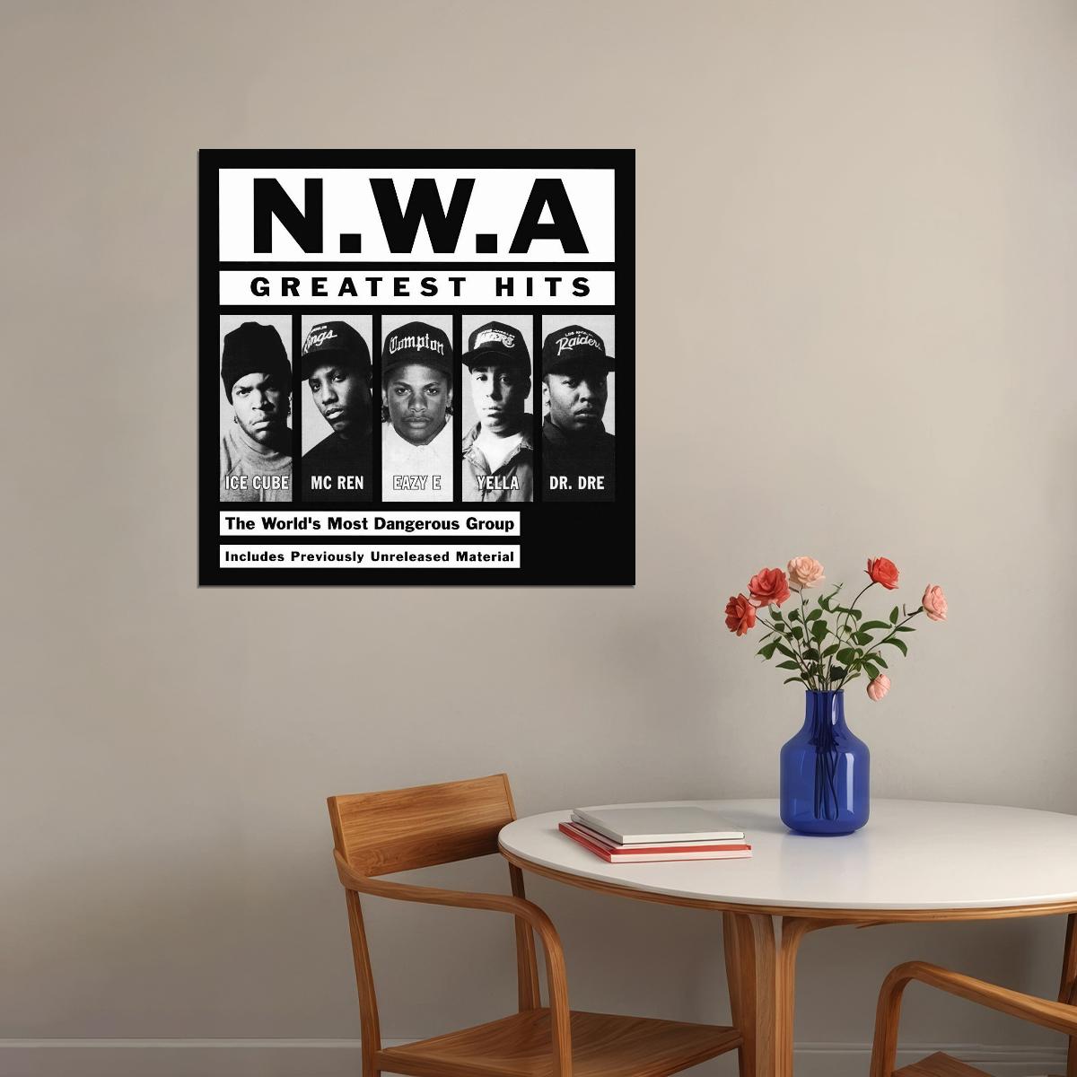 N.w.a Music Poster Iconic Rap Legends Wall Print