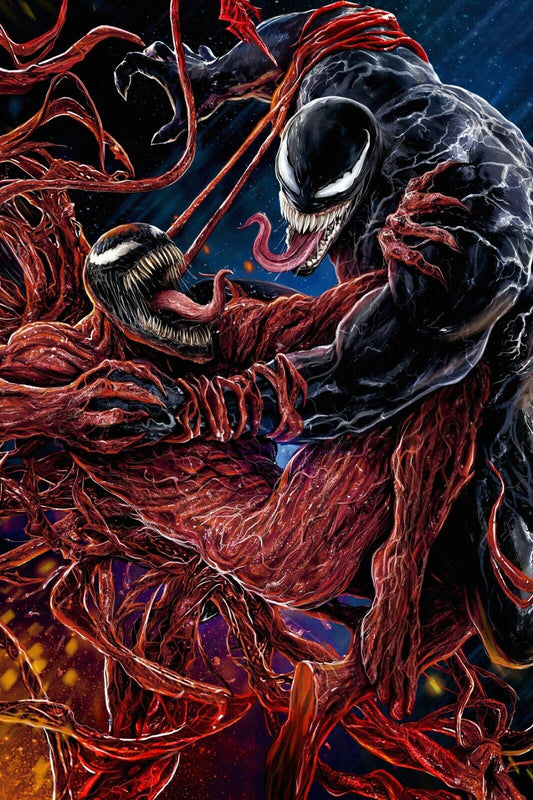 Venom Vs Carnage Marvel Comic Art Superhero Poster