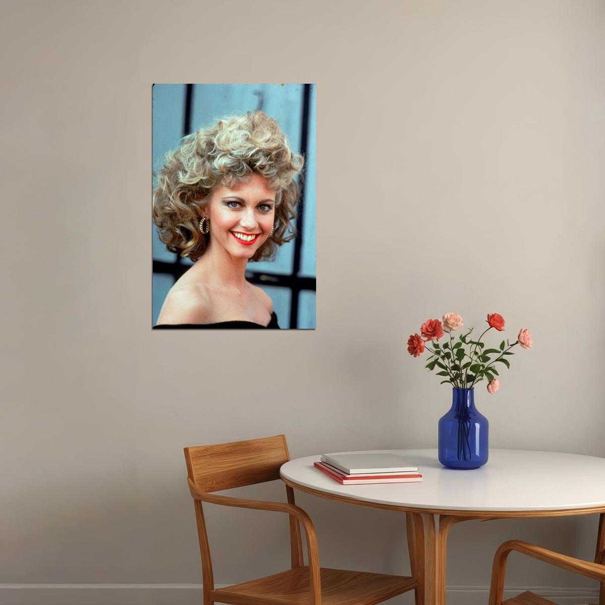 Olivia Newton Retro 80s Movie Poster Famous Actress Wall Art