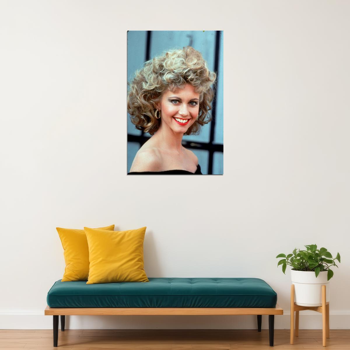 Olivia Newton Retro 80s Movie Poster Famous Actress Wall Art