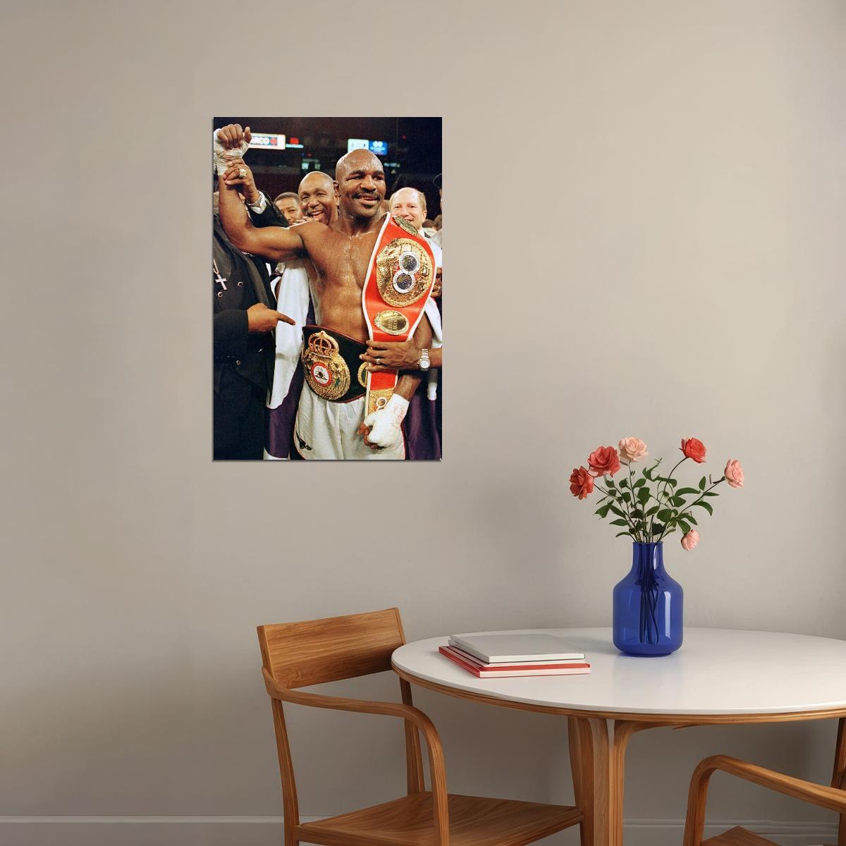 Evander Holyfield Boxing Poster Heavyweight Champion Wall Art Motivational Sports Print - xonomax