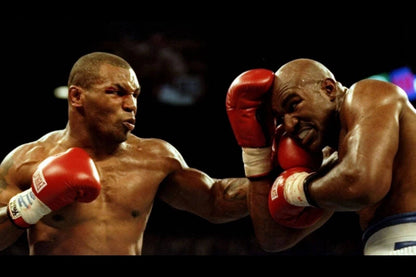 Mike Tyson Vs Evander Holyfield Boxing Poster Motivational Sports Print Wall Art - xonomax